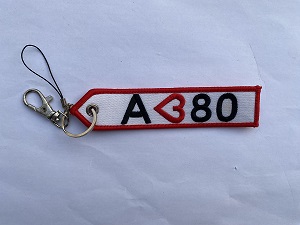 A LOVE 80 Embroidered Keychain