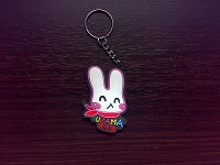 Rabbit Keychain Ring